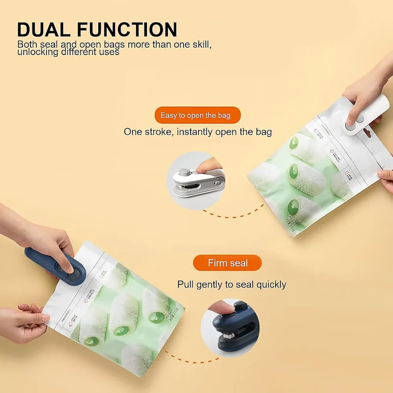 Mini Bag Sealer, 2 in 1 Seal & Cutter Heat Sealers - Image 5