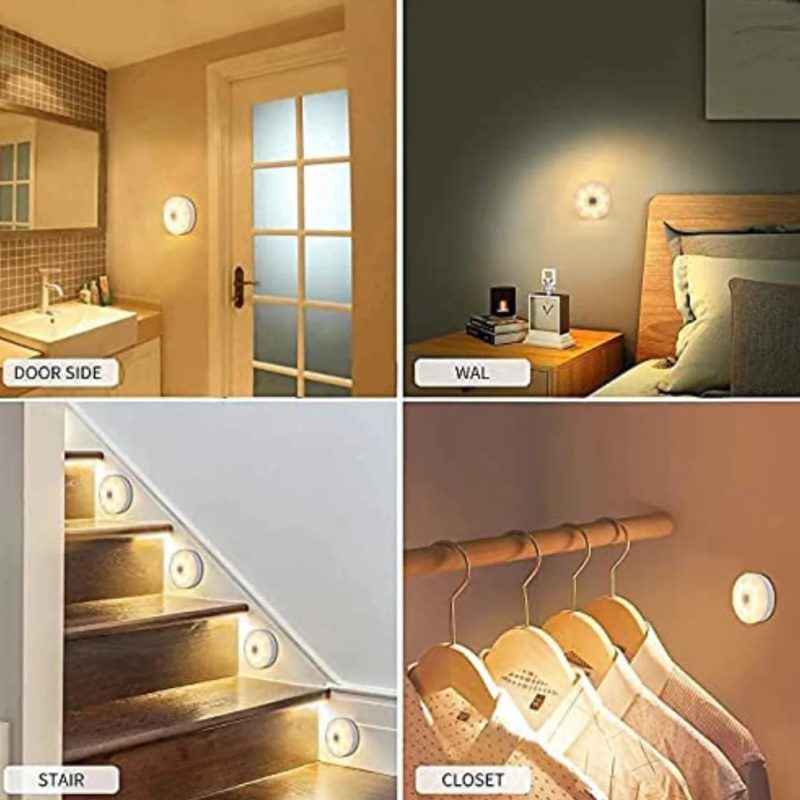 Round Shape 8 LED Motion Sensor Induction Led Light - Image 2