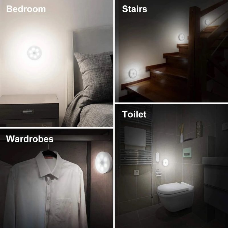 Round Shape 8 LED Motion Sensor Induction Led Light - Image 3