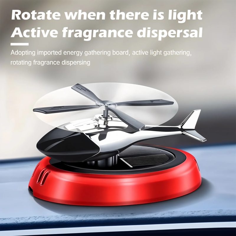 Solar-Powered Rotating Helicopter Car Air Freshener - Image 2