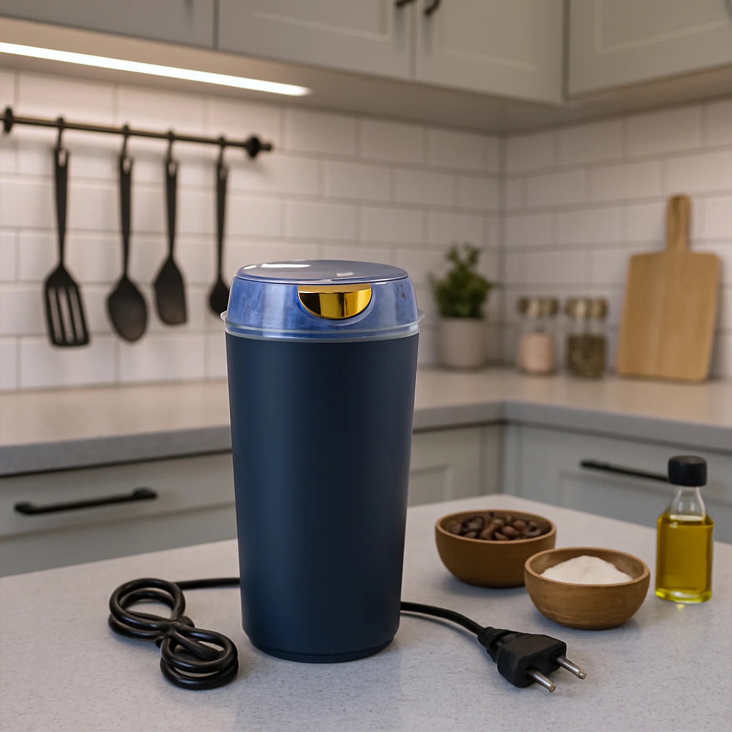 Electric Coffee & Spice Grinder 200W, 4-Blade Mill for Dry Masala, Spices, Nuts & Herbs | Stainless Steel Body, Push-Button Control for Home Kitchen - Image 8