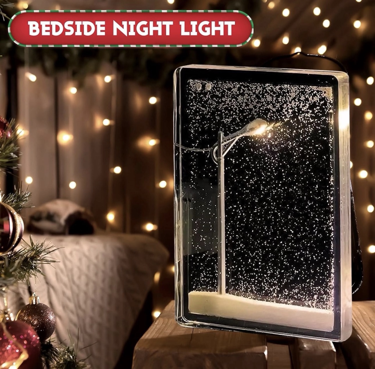 Snowfall Lamp Street Light Snow Lamp
Snowy Lamp DIY Snow Scenery Night Light
Snow Scenery Lamp - Image 2