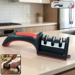 Knife Sharpener for Kitchen | Knife Sharpener Handheld Knives & Pocket Knife Sharpener | Knife Sharpener for Chefs & Serrated Knife (Chopper Not Included / 1 Pc)